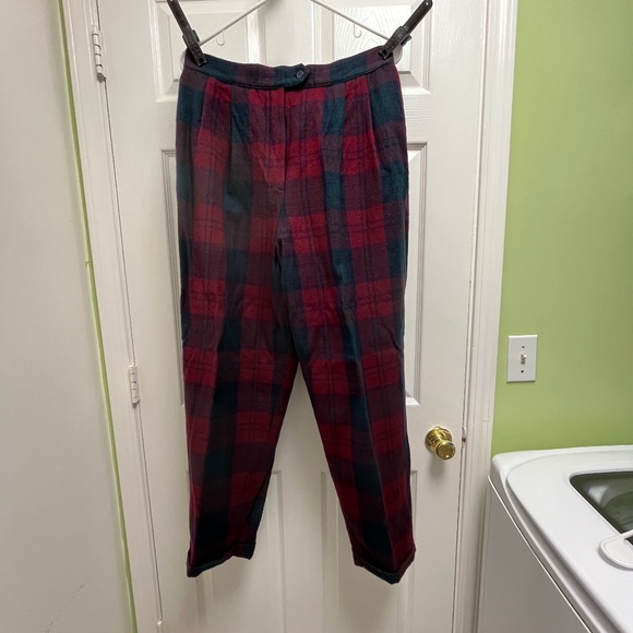 Giorgio Sant Angelo Pants - VTG Giorgio Sant' Angelo Wool Plaid Lined 14 x 27.5L